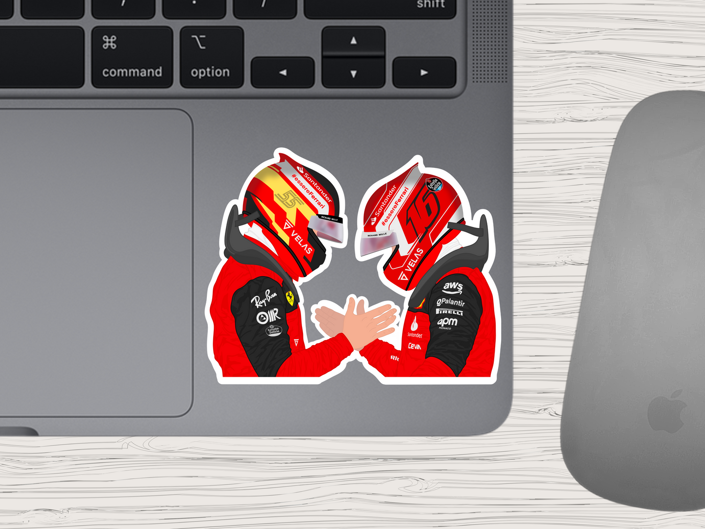 carlos & charles | ferrari boys sticker