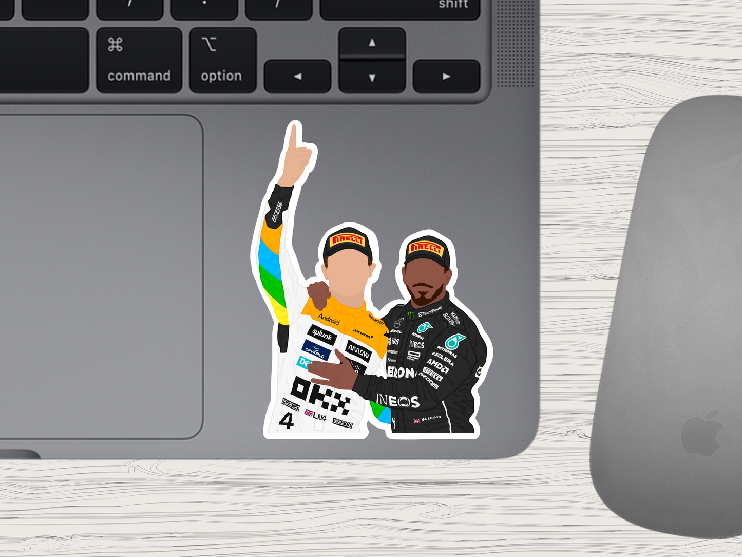lando norris & lewis hamilton | british besties sticker
