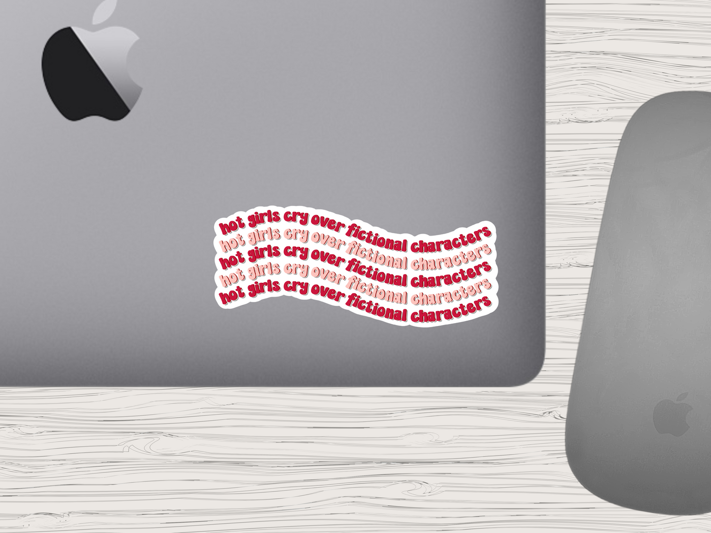 hot girls cry over fictional characters | bookish sticker