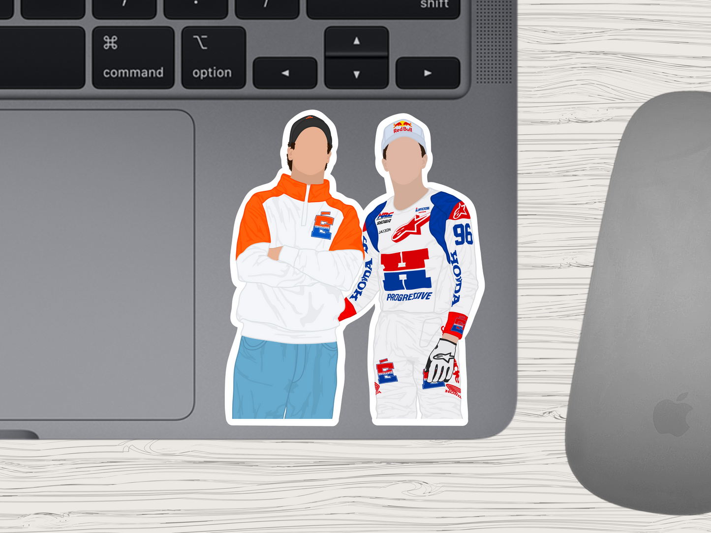 hunter lawrence & daniel ricciardo | motocross sticker