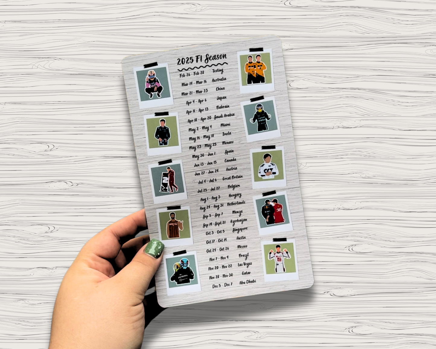 f1 2025 calendar magnet | f1 calendar