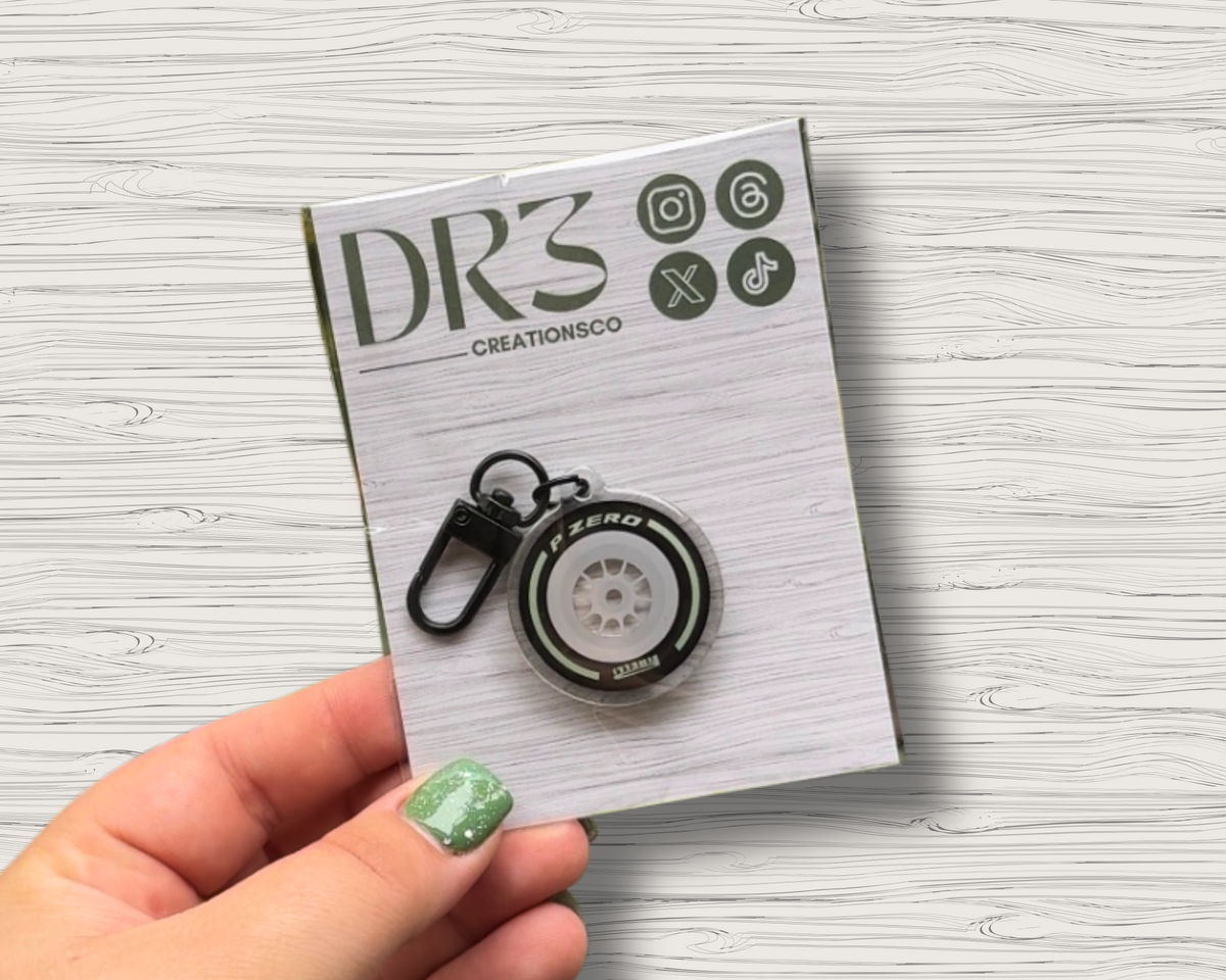 Singular Keychains f1 | racing tire keychain – DR3Creations.Co