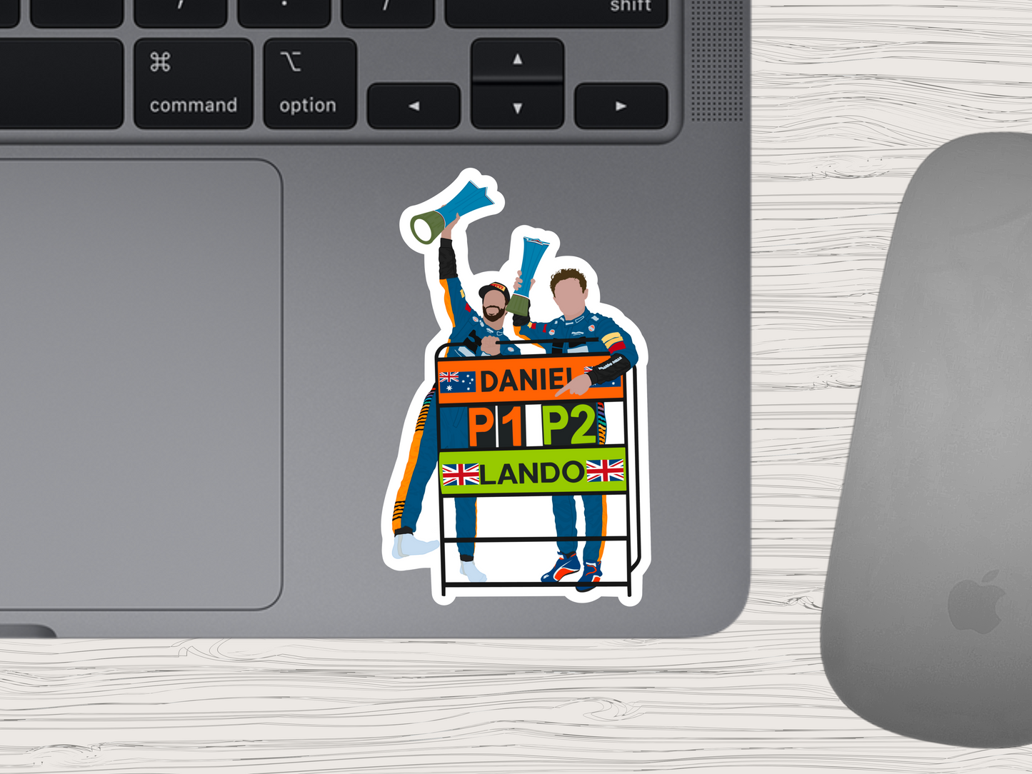 daniel and lando | mclaren podium sticker