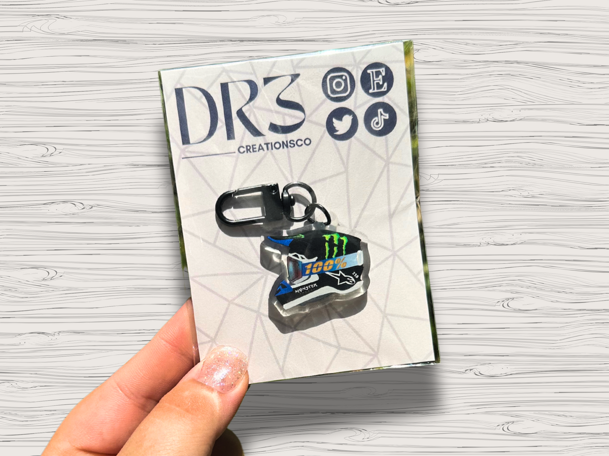 Singular Keychains mini helmet | motocross keychain – DR3Creations.Co