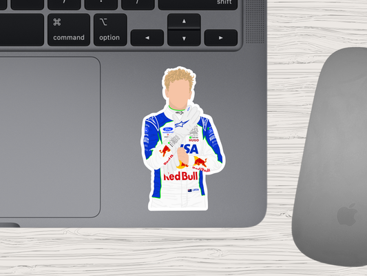 liam lawson | suit up sticker