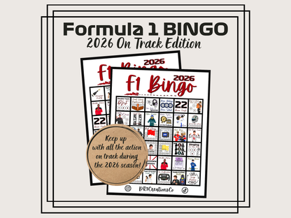 f1 bingo card | 2026 on track edition