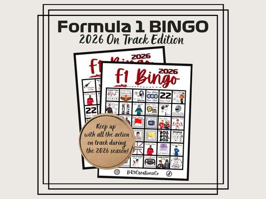 f1 bingo card | 2026 on track edition