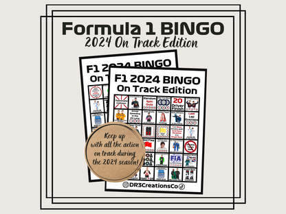 f1 bingo card | 2024 on track edition