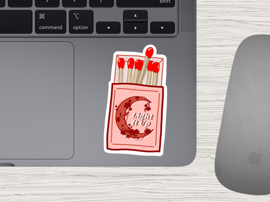 light it up | bookish sticker