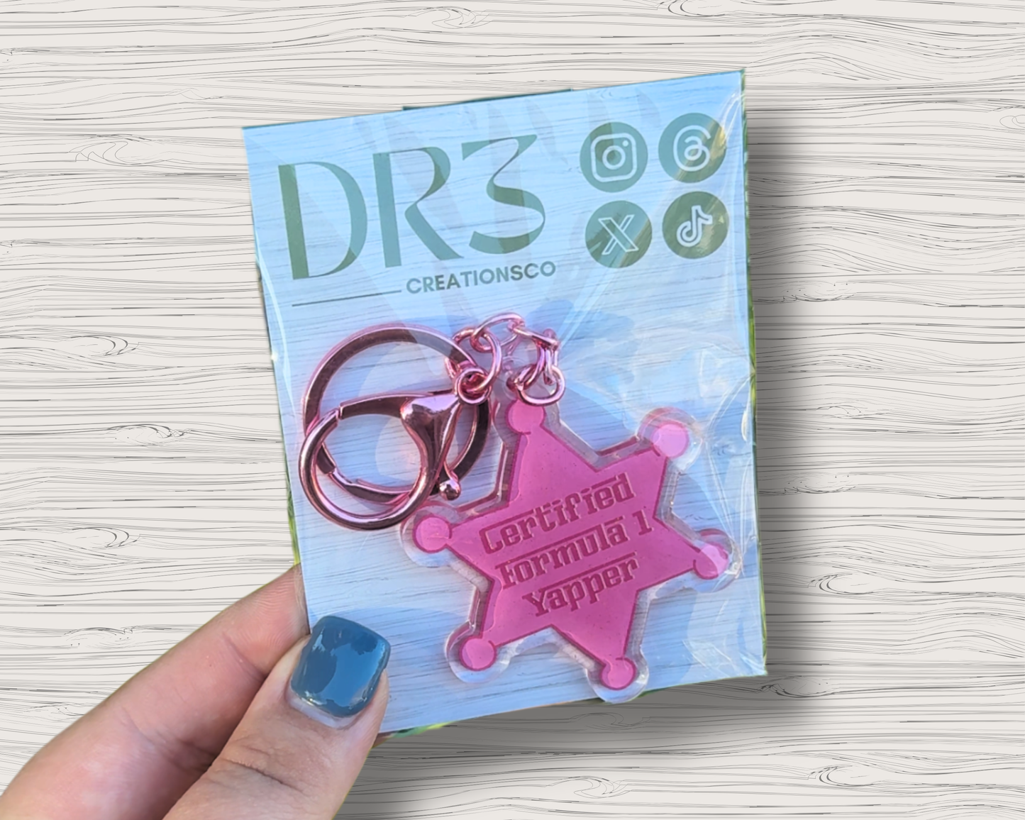 f1 yapper | glitter keychain