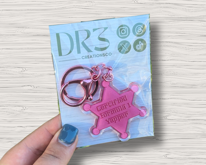 f1 yapper | glitter keychain