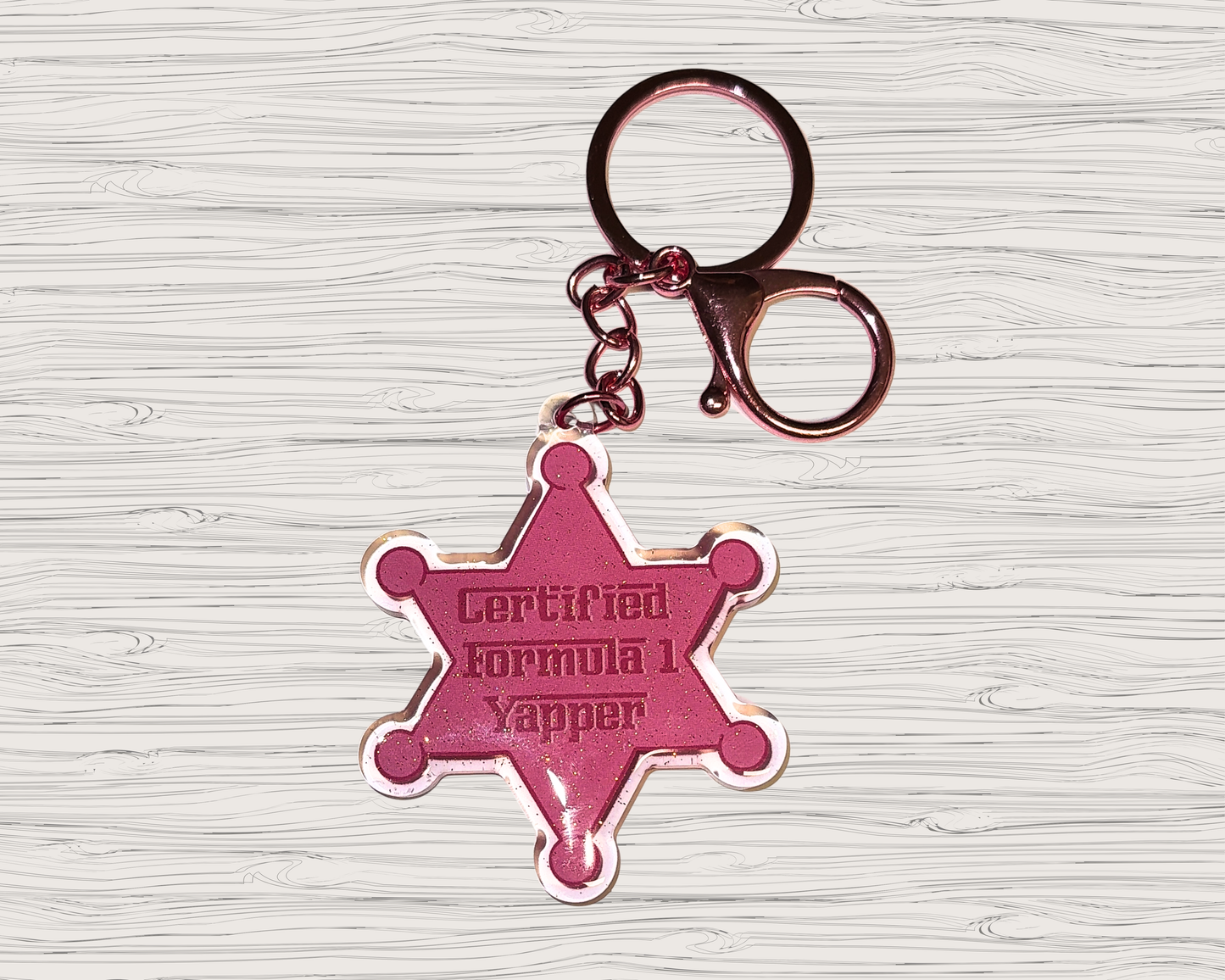f1 yapper | glitter keychain