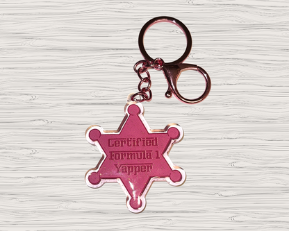 f1 yapper | glitter keychain