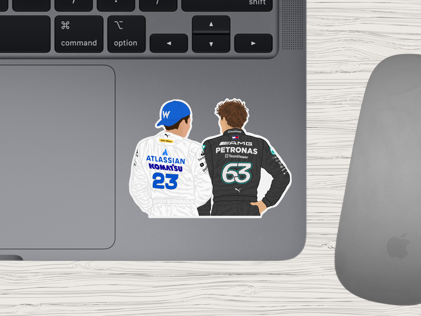 alex & george | f1 duo sticker