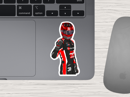 esteban ocon | haas suit up sticker