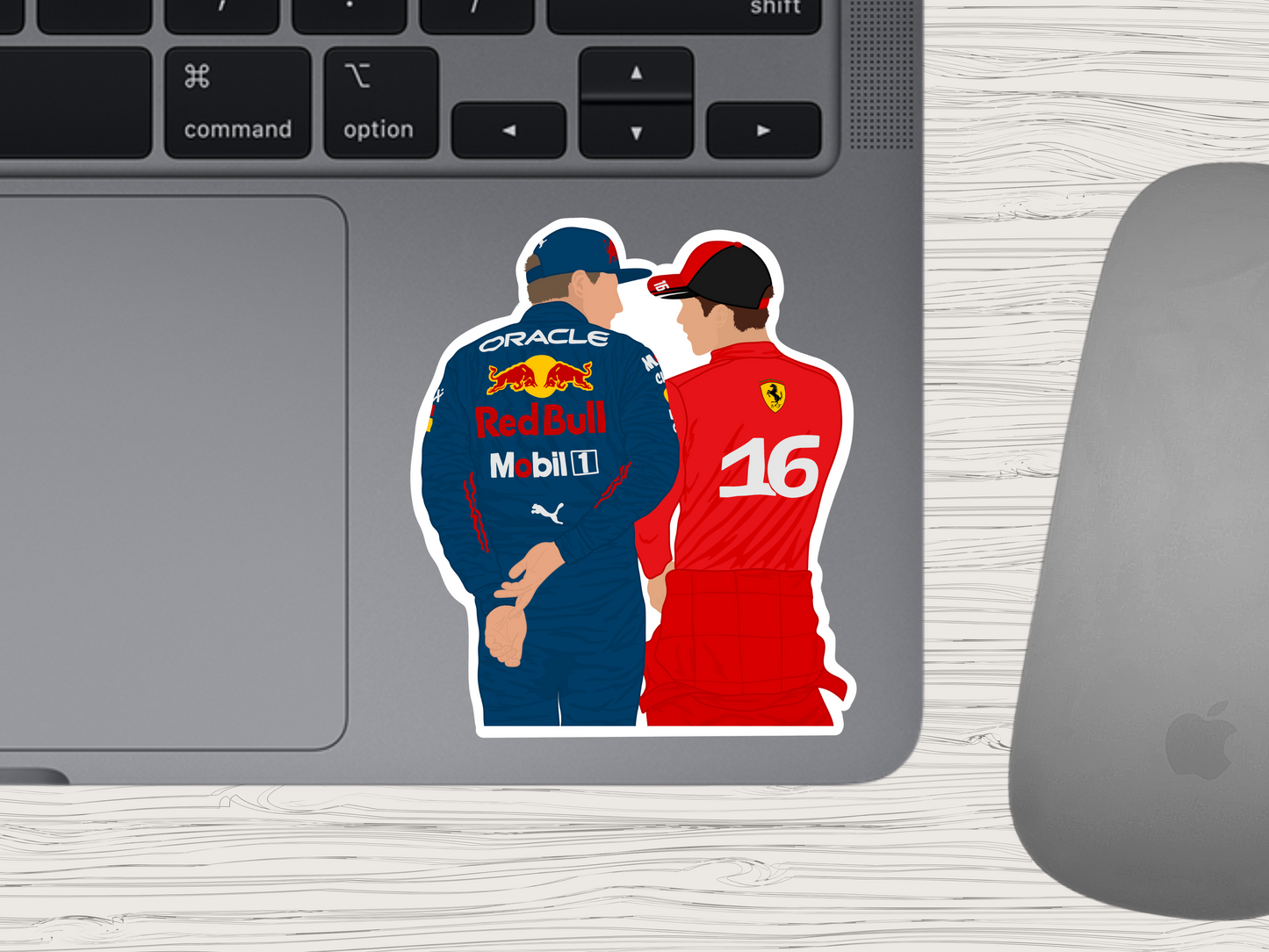 max & charles | f1 besties sticker