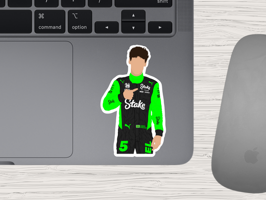 gabriel bortoleto | suit up sticker