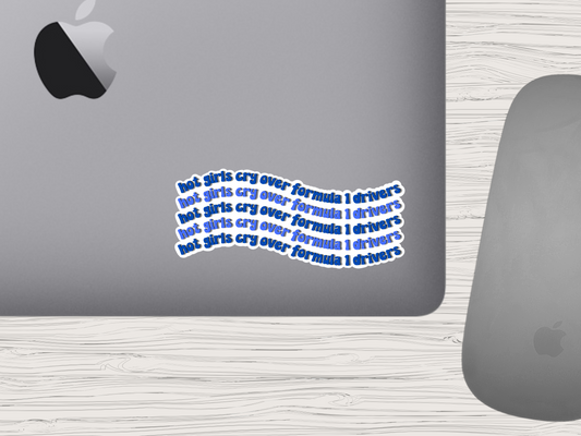 hot girls cry over f1 drivers | wavy text sticker
