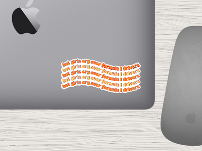 hot girls cry over f1 drivers | wavy text sticker
