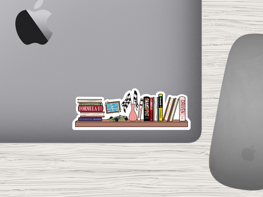 motorsport bookshelf | bookish sticker
