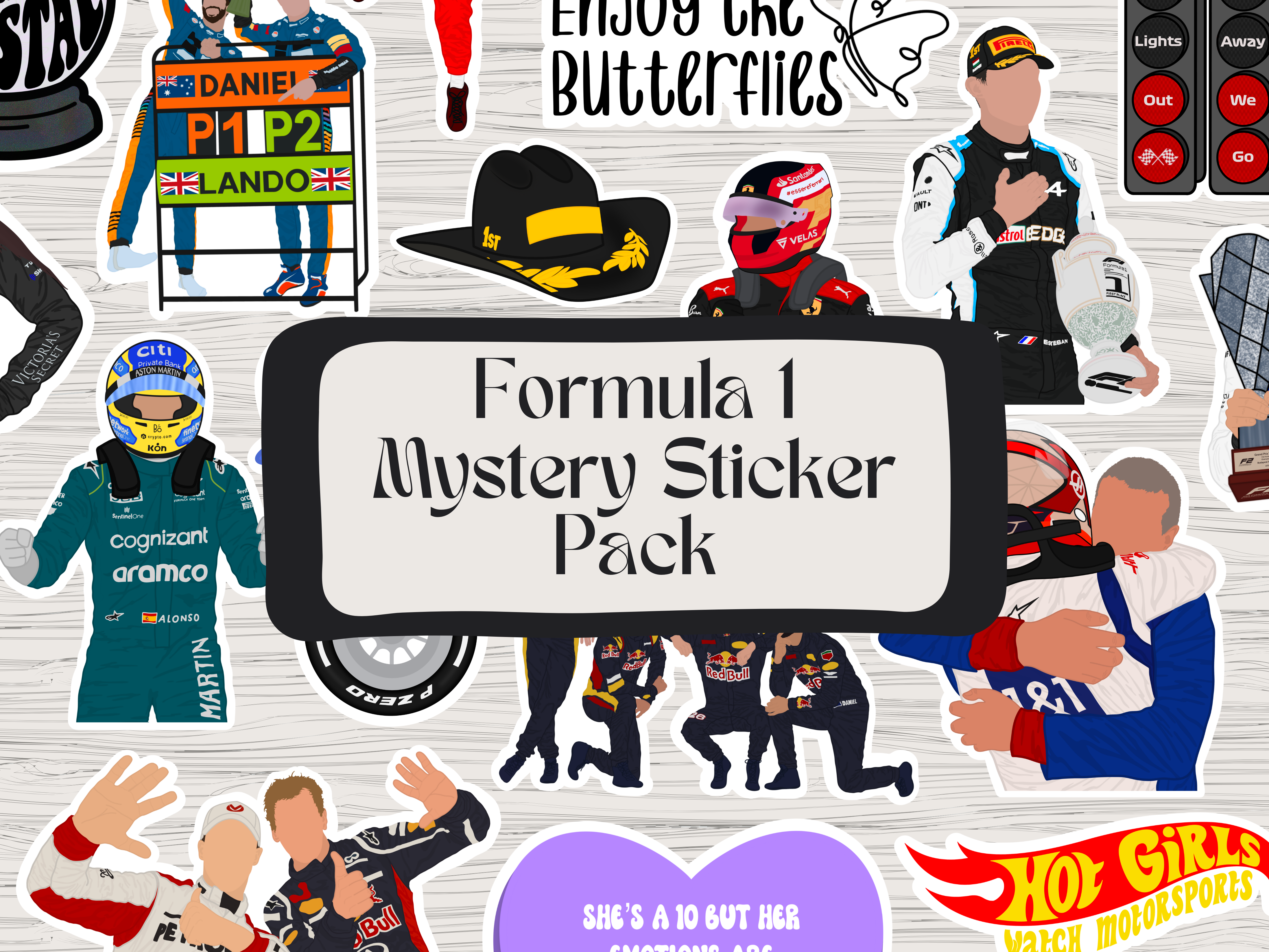 F1 Sticker Set mystery pack | f1 sticker pack – DR3Creations.Co